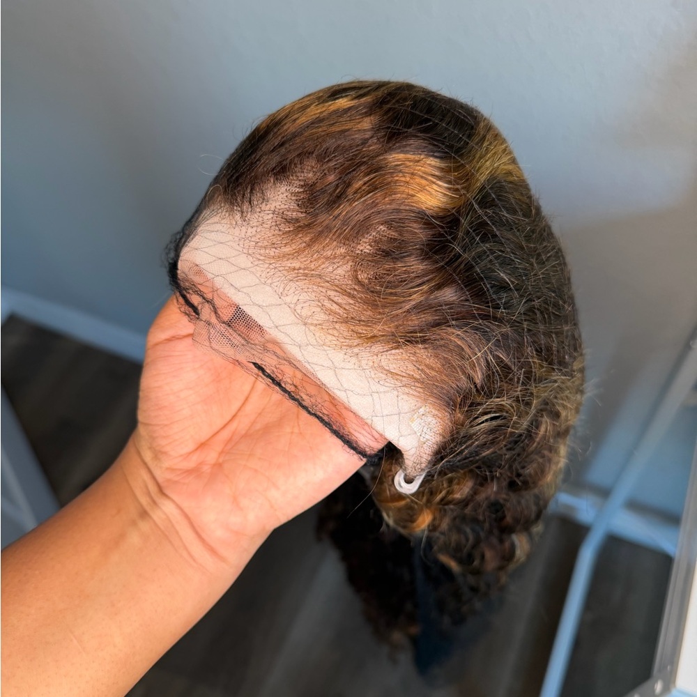 Luxurious Curly Lace Front Wig in Rich Brown